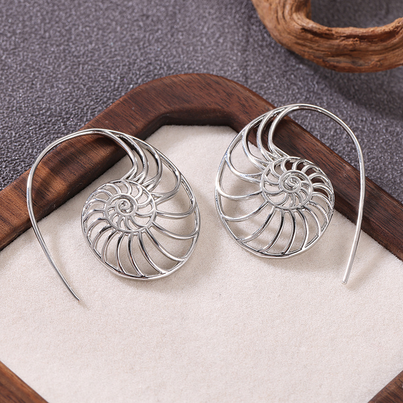 Boho Ethnic Spiral Twist Hollow Earrings — Statement Jewelry for Women
